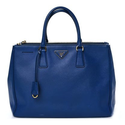 Prada Saffiano Large Galleria Double Zip Tote Bluette 1 of 11