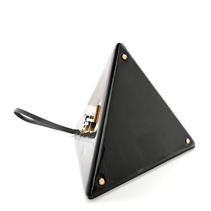 Saint Laurent Patent Pyramid Clutch Black 4 of 12