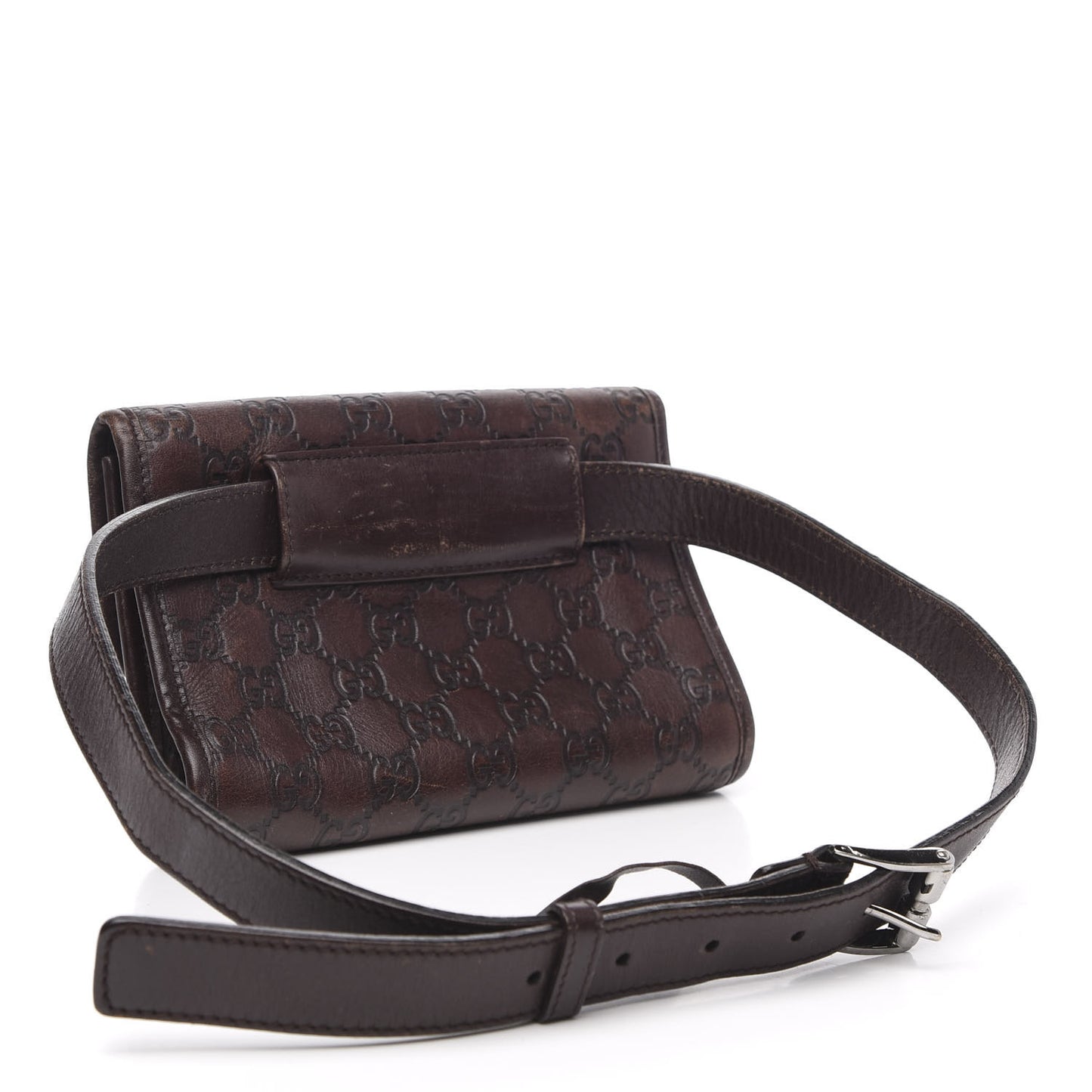 Guccissima Slim Belt Bag Dark Brown
