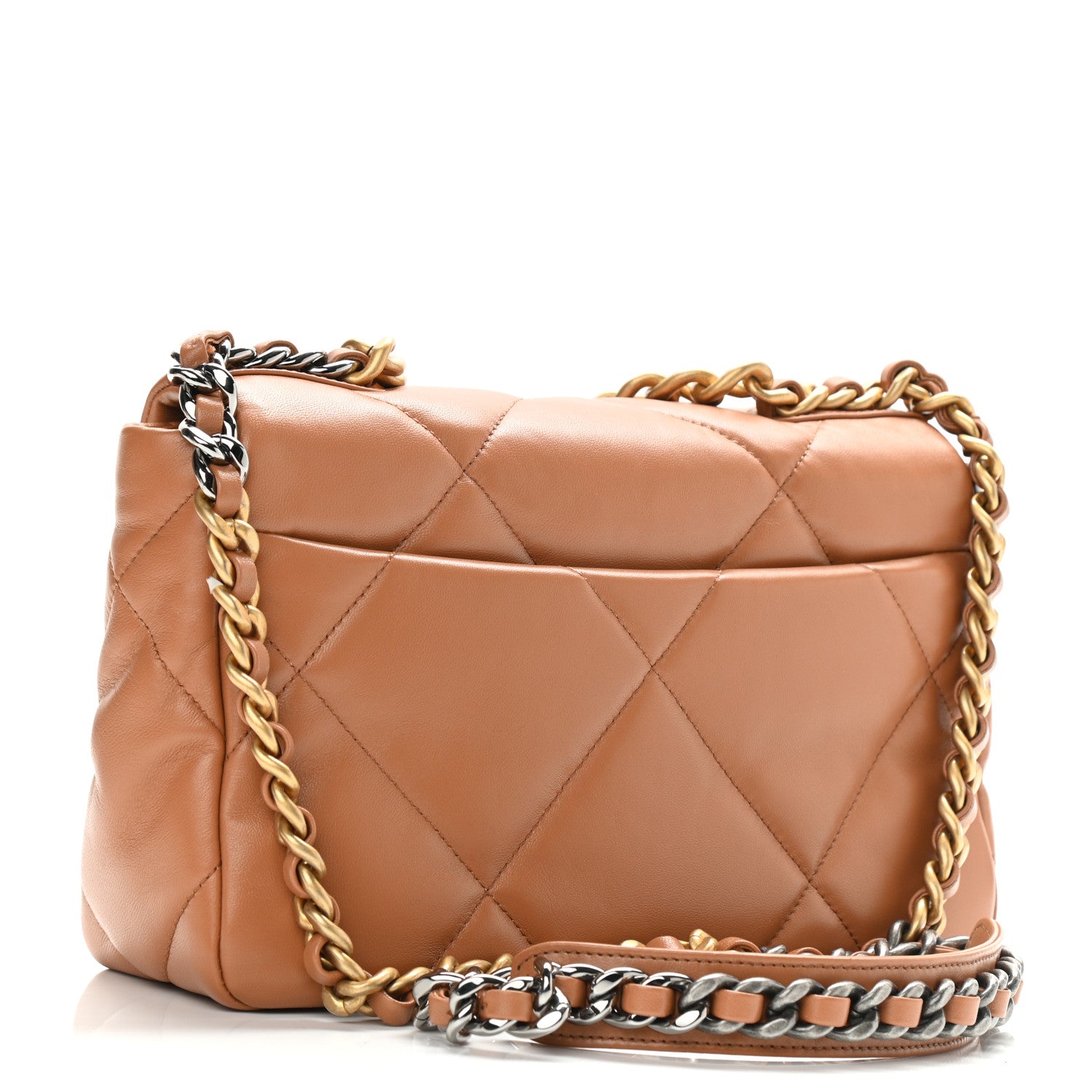 Chanel Lambskin Quilted Medium Chanel 19 Flap Brown 3 of 10