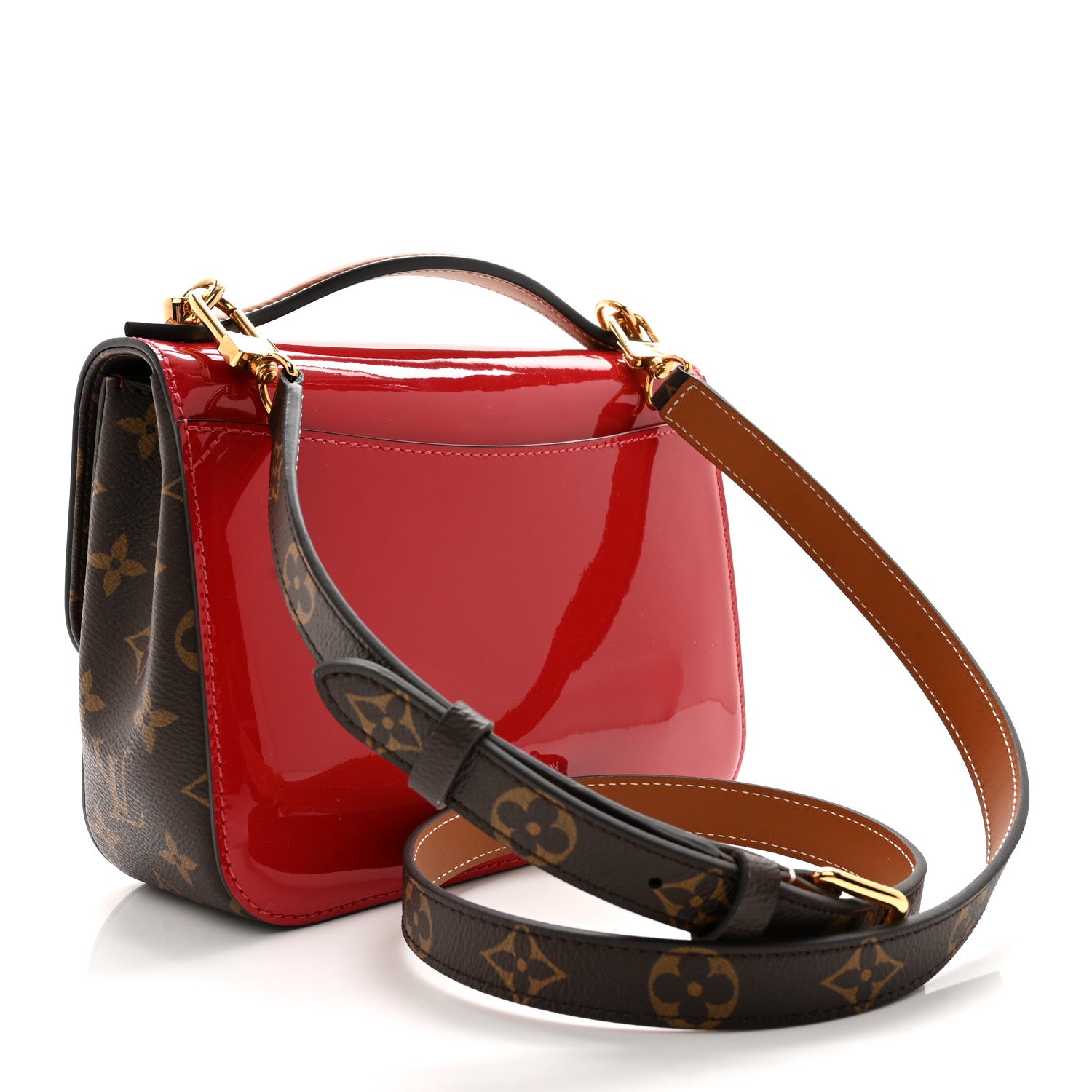 Louis Vuitton Patent Calfskin Monogram Cherrywood BB Scarlet 3 of 10