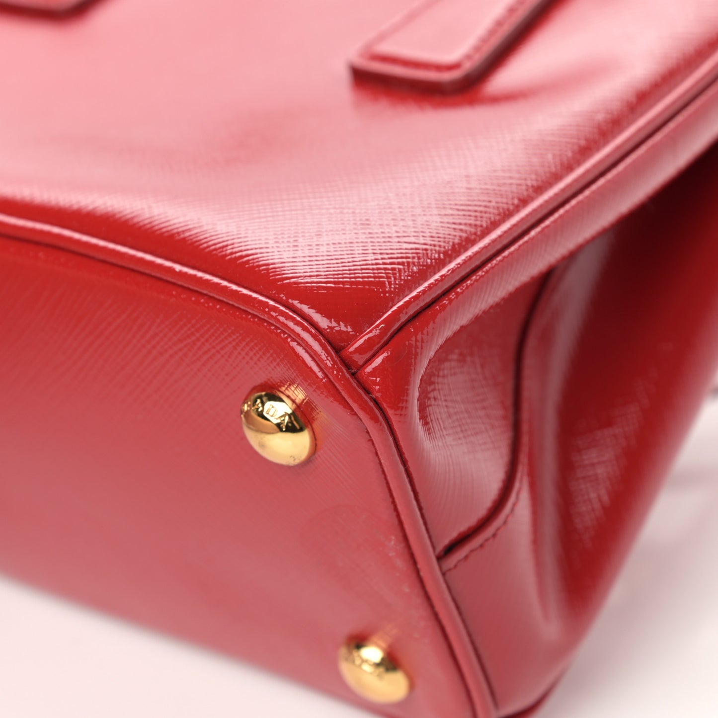 Saffiano Mini Galleria Double Zip Tote Fuoco