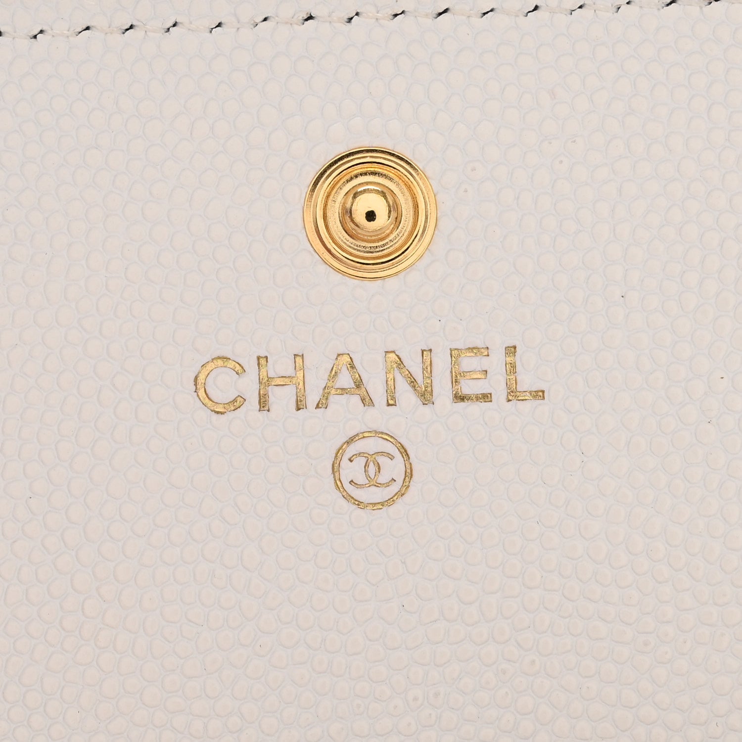 Chanel Caviar Quilted Enamel Coco Casino Flap Card Holder Wallet White 6 of 14