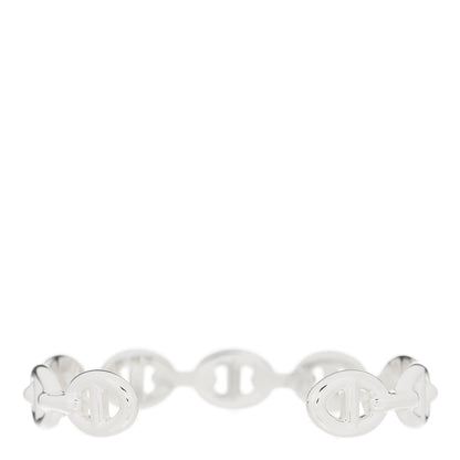 Hermes Sterling Silver MM Chaine d'Ancre Enchainee Cuff Bracelet SH 2 of 4