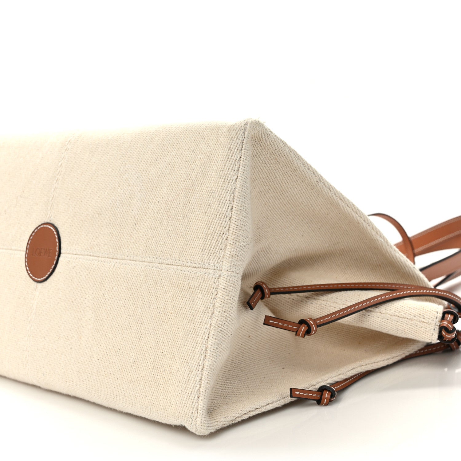 Loewe Canvas Calfskin Small Cushion Tote Beige 9 of 9