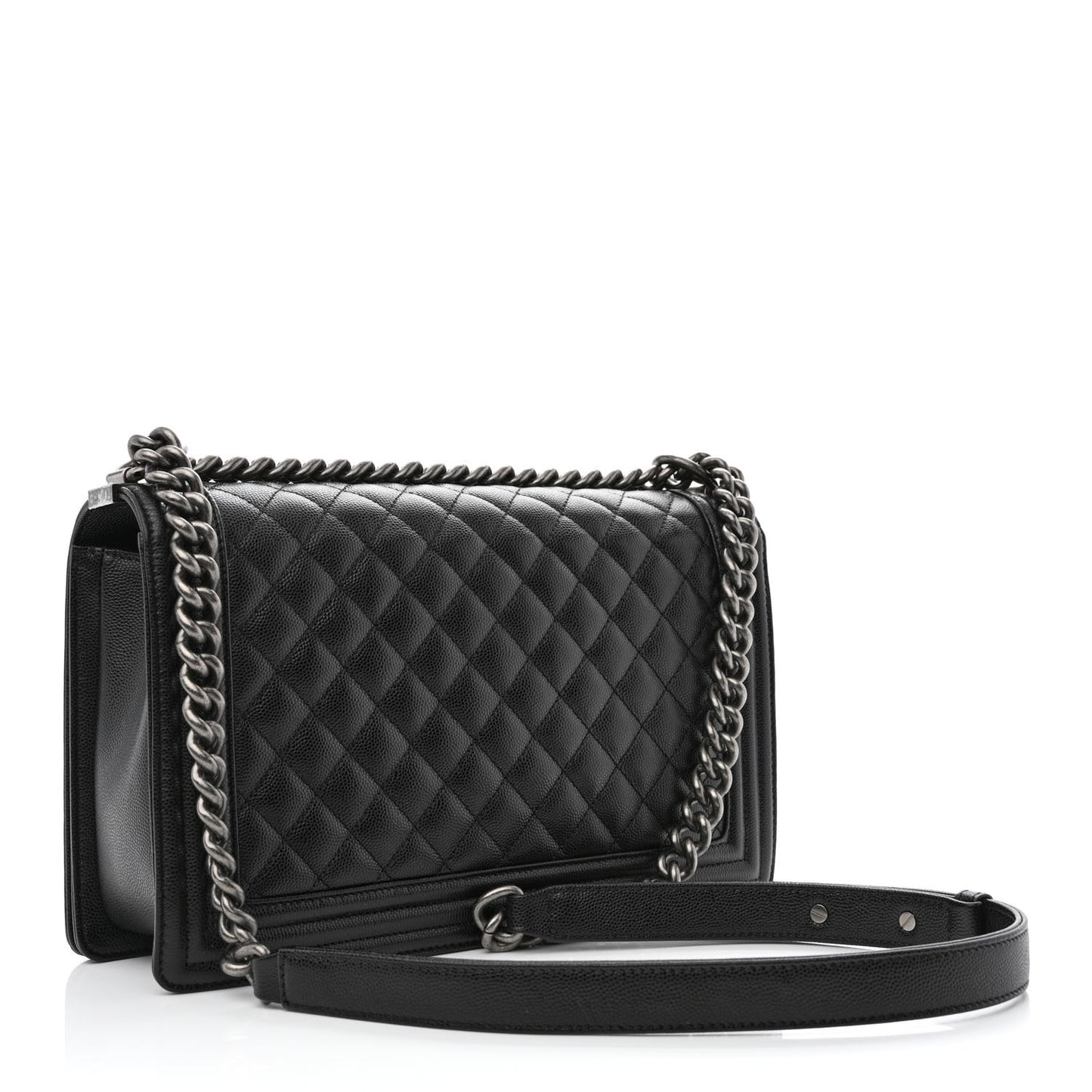 Caviar Quilted New Medium Boy Flap Black