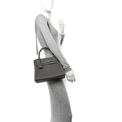 Hermes Togo Kelly Retourne 28 Gris Meyer 2 of 11