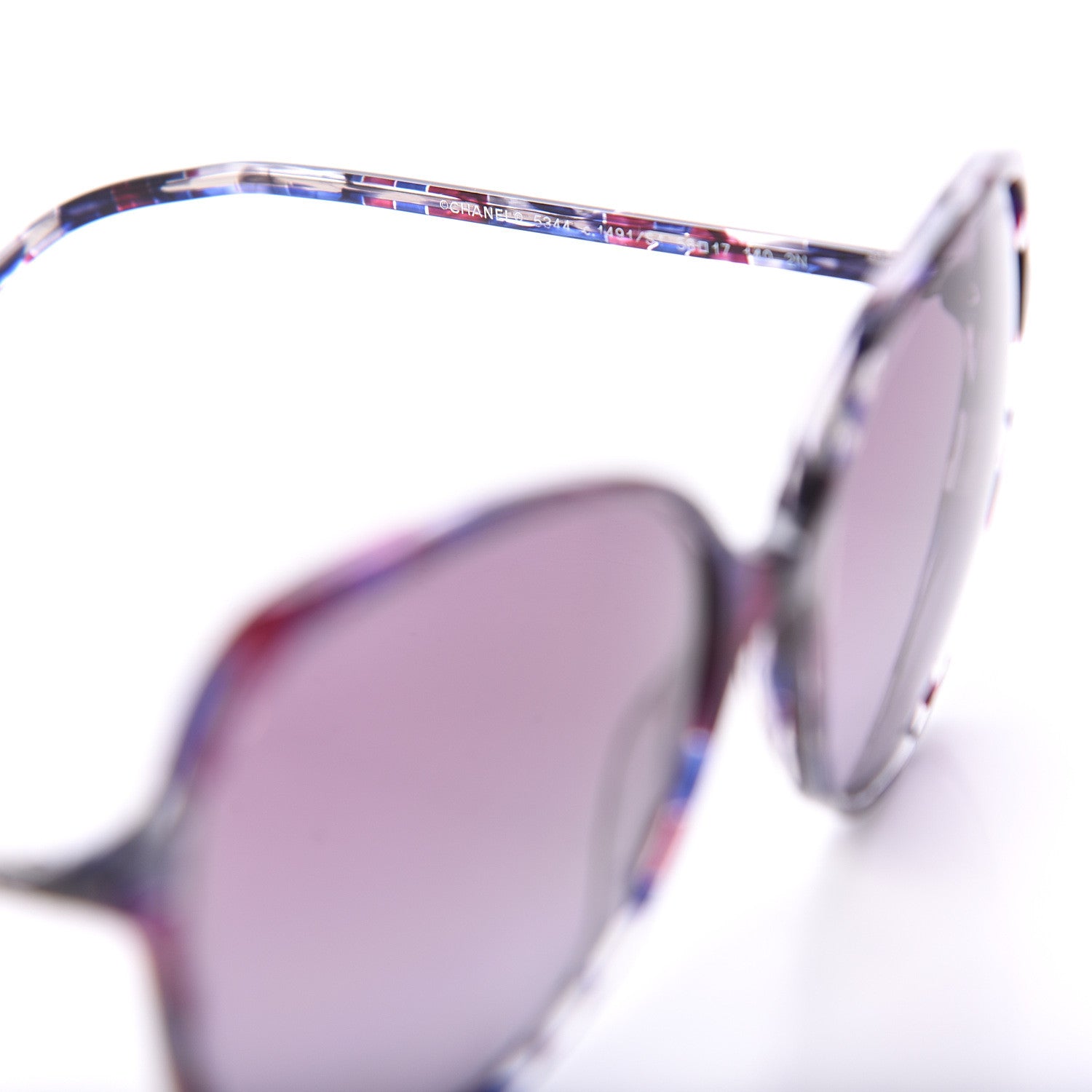 Chanel Acrylic CC Sunglasses 5344 Purple Multicolor 5 of 7