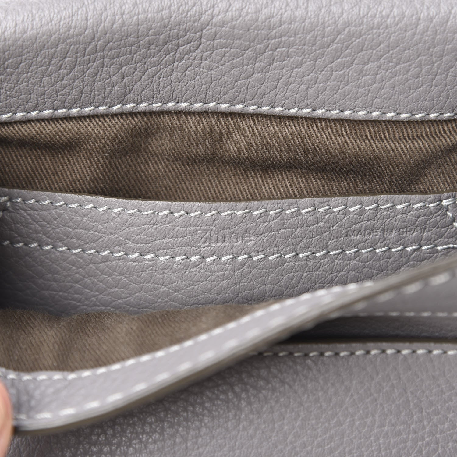 Chloe Calfskin Mini Marcie Round Crossbody Bag Cashmere Grey 6 of 10