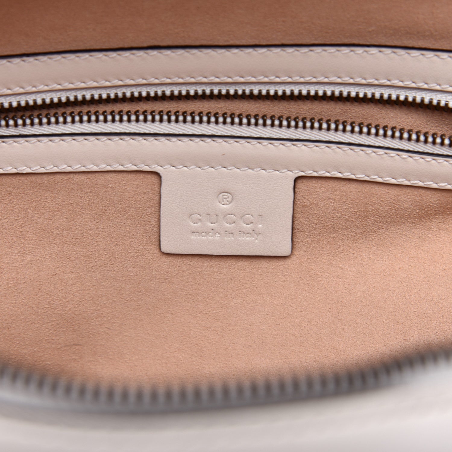 Gucci Calfskin Matelasse Sylvie Web Small GG Marmont Top Handle Shoulder Bag White 8 of 11