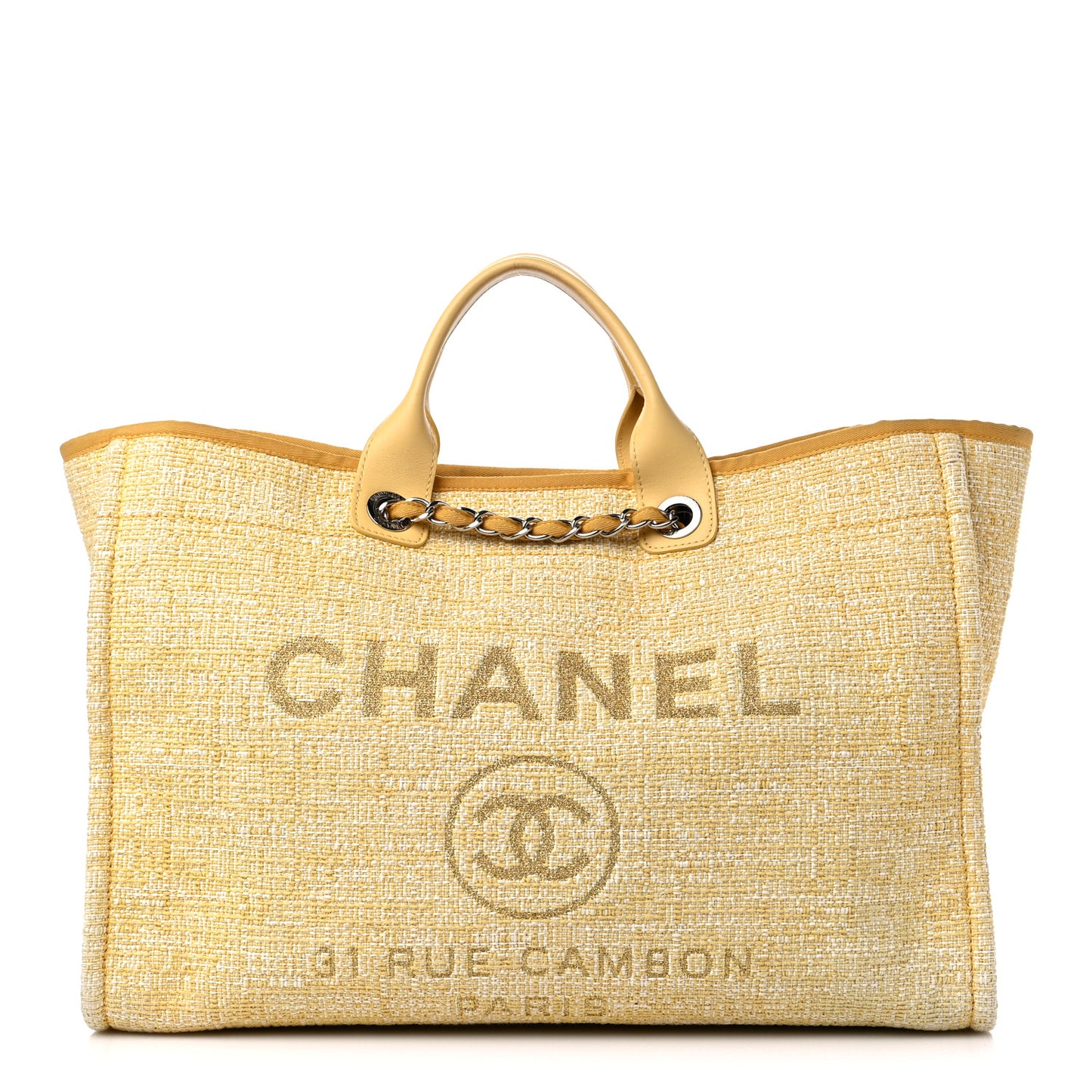Canvas Large Deauville Tote Light Yellow