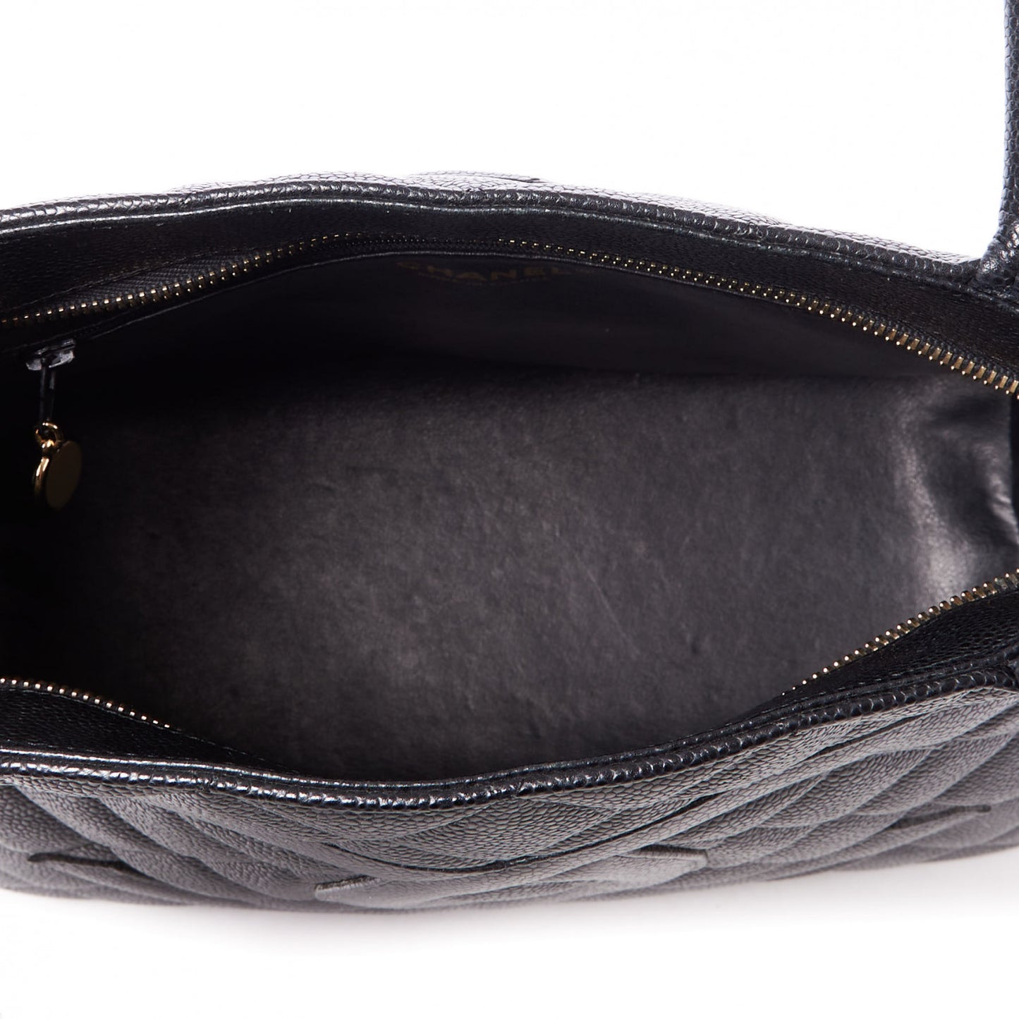 Caviar Quilted Medallion Tote Black