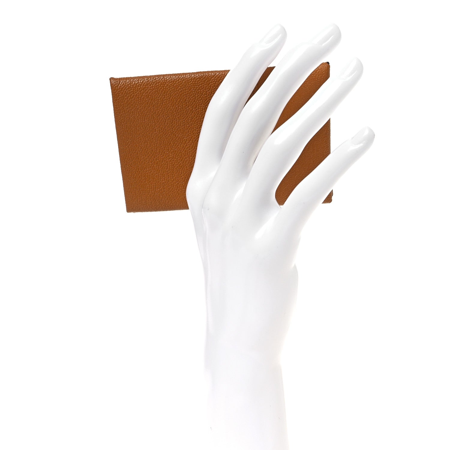 Hermes Chevre Mysore Verso Calvi Card Case Caramel Mauve Sylvestre 2 of 9