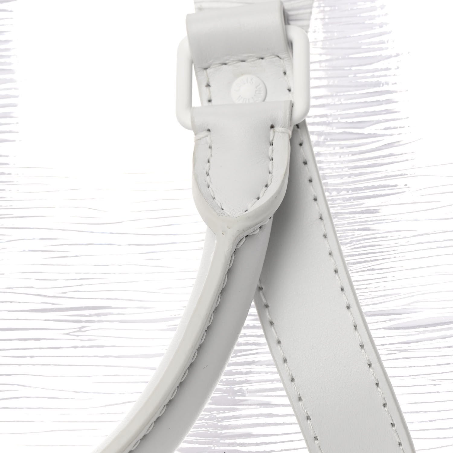 Louis Vuitton PVC Epi Embossed Wavy Keepall Bandouliere 50 White 12 of 12