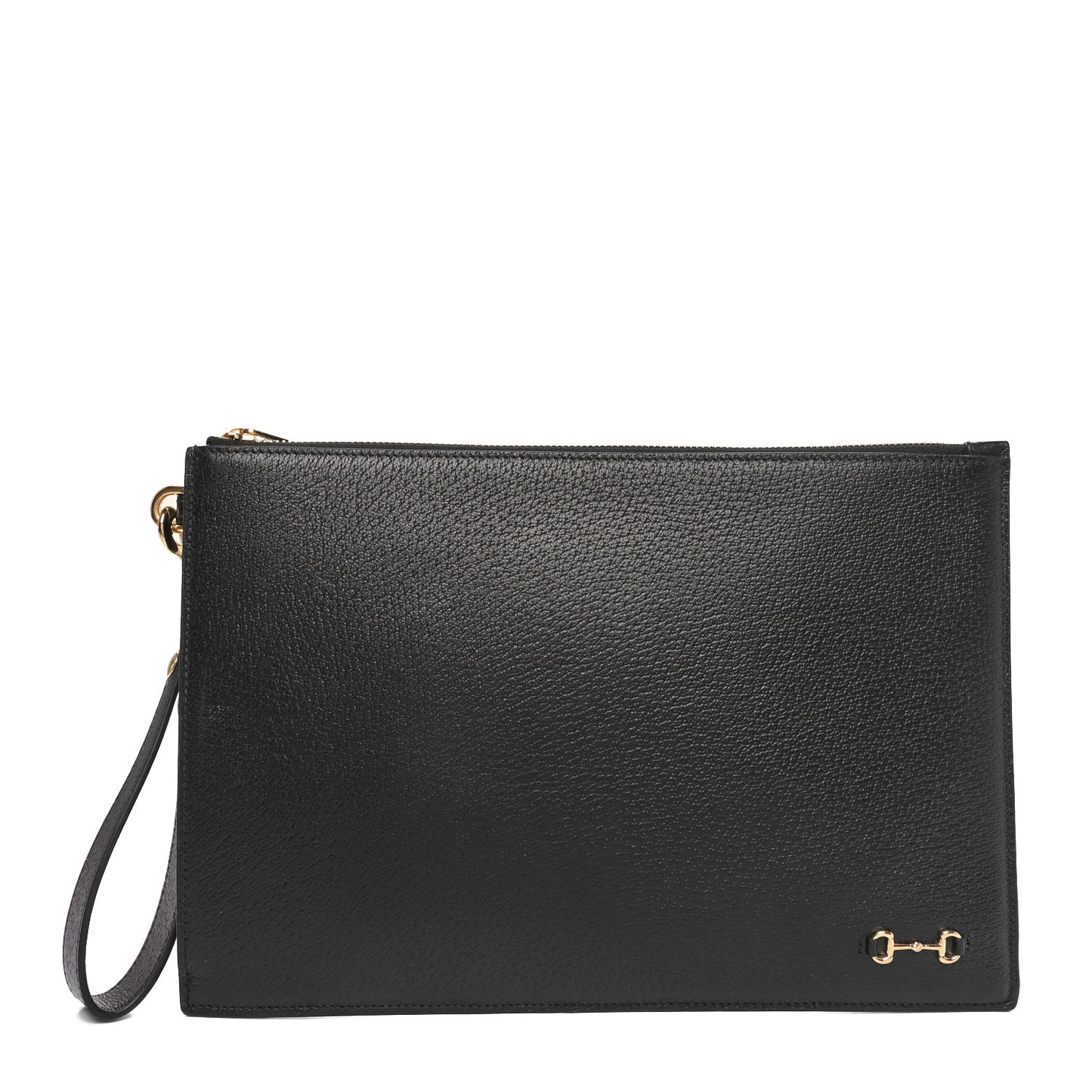 Calfskin Horsebit 1955 Wristlet Pouch Black