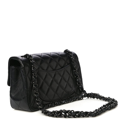 Chanel Lambskin Quilted Mini Rectangular Flap So Black 2 of 17