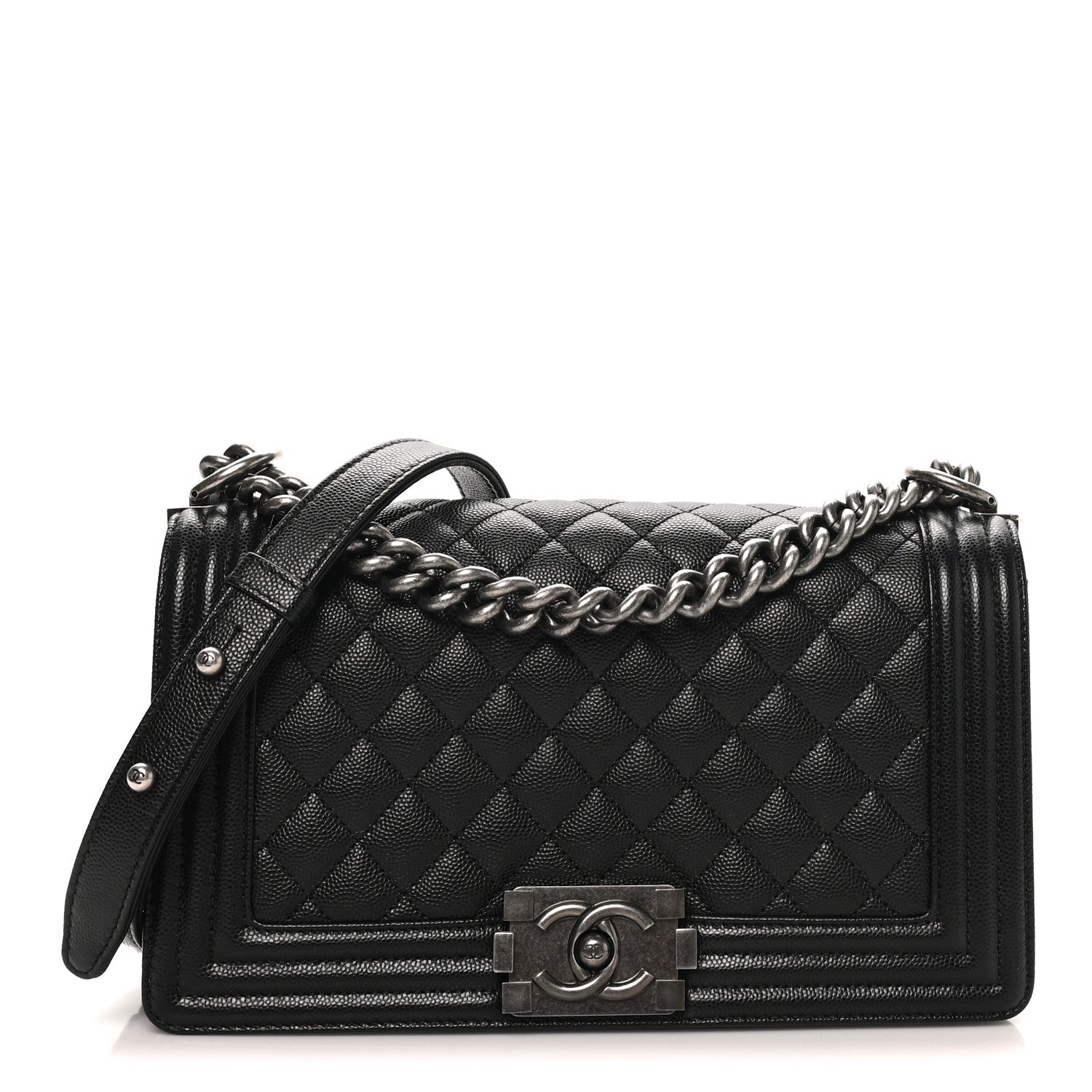 Chanel Caviar Quilted Medium Boy Flap Black 1 of 10