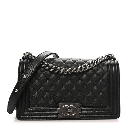 Chanel Caviar Quilted Medium Boy Flap Black 1 of 10