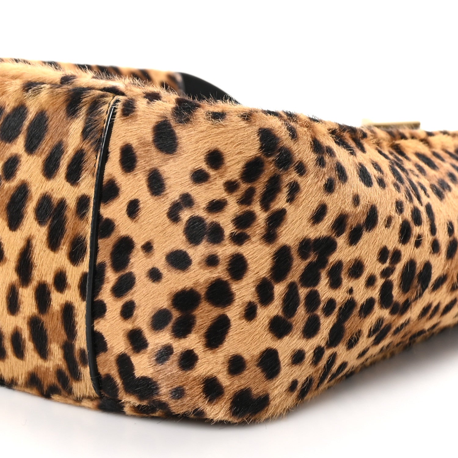 Saint Laurent Pony Hair Calfskin Leopard Print Small Le 5 A 7 Soft Hobo 11 of 12