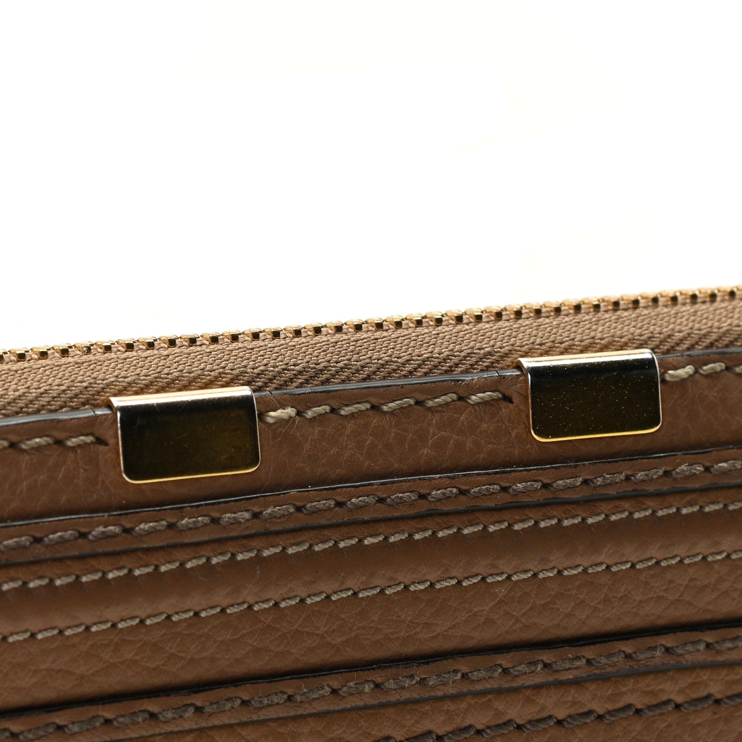 Chloe Grained Calfskin Marcie Long Zip Around Wallet Nut 9 of 13