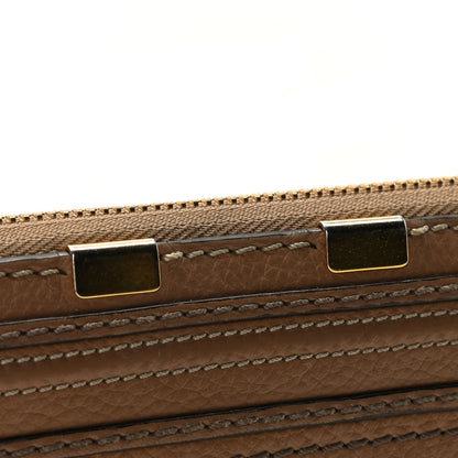 Chloe Grained Calfskin Marcie Long Zip Around Wallet Nut 9 of 13