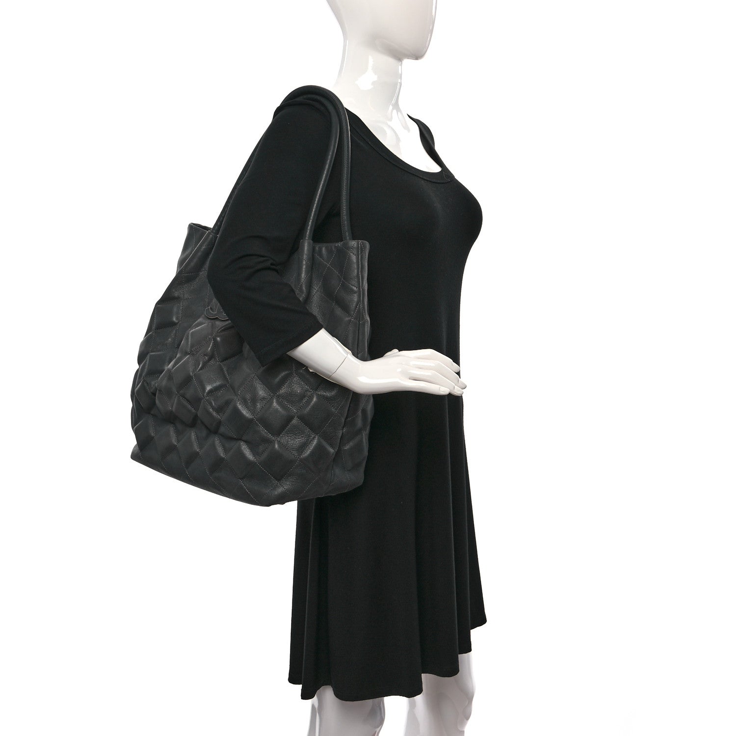 Chanel Calfskin Sloane Square Tote Grey 2 of 10