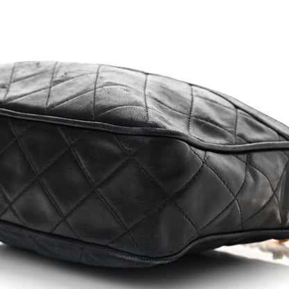 Chanel Lambskin Quilted Tassel Camera Case Black 11 of 13