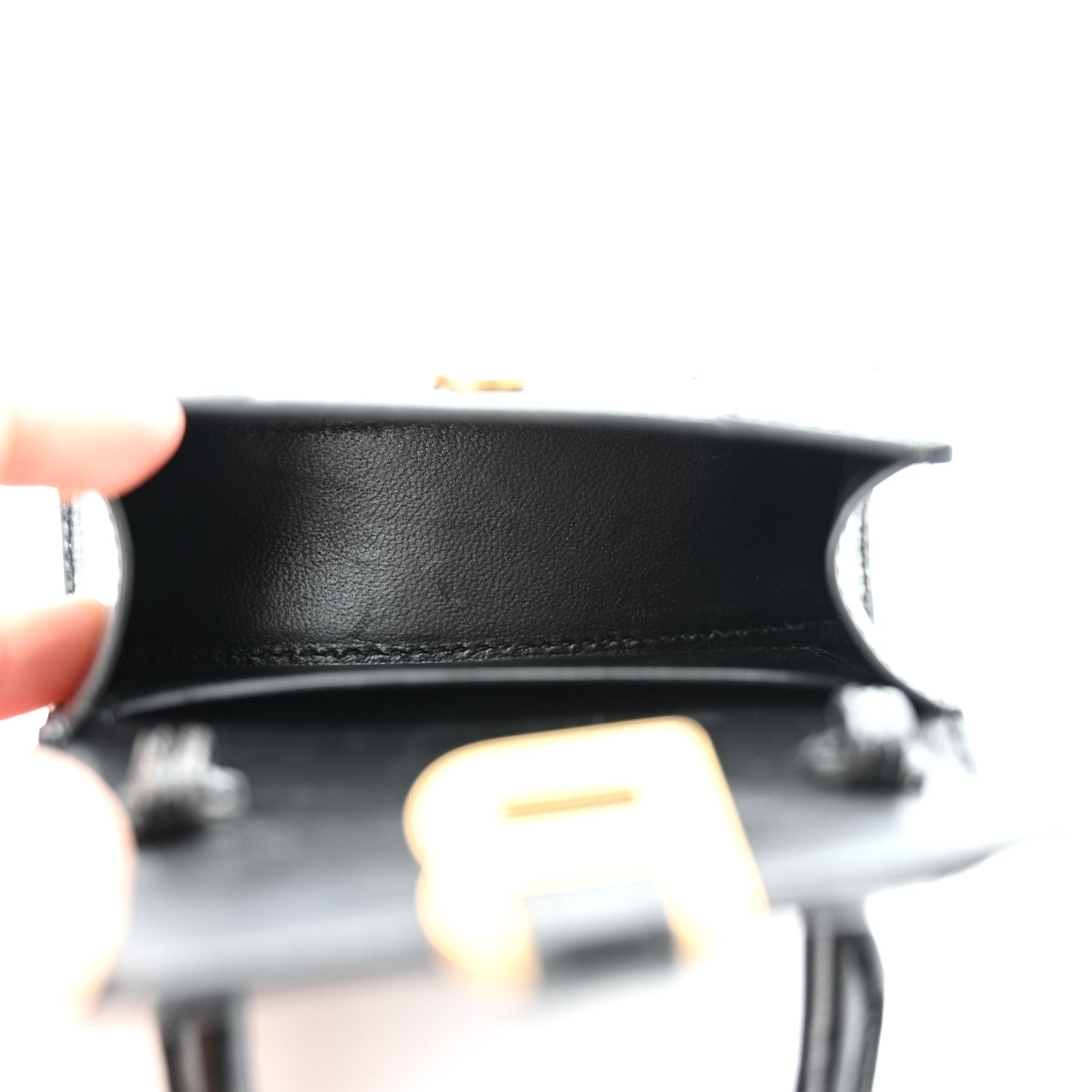 Balenciaga Shiny Box Calfskin Hourglass Top Handle Bag Mini Black 5 of 12
