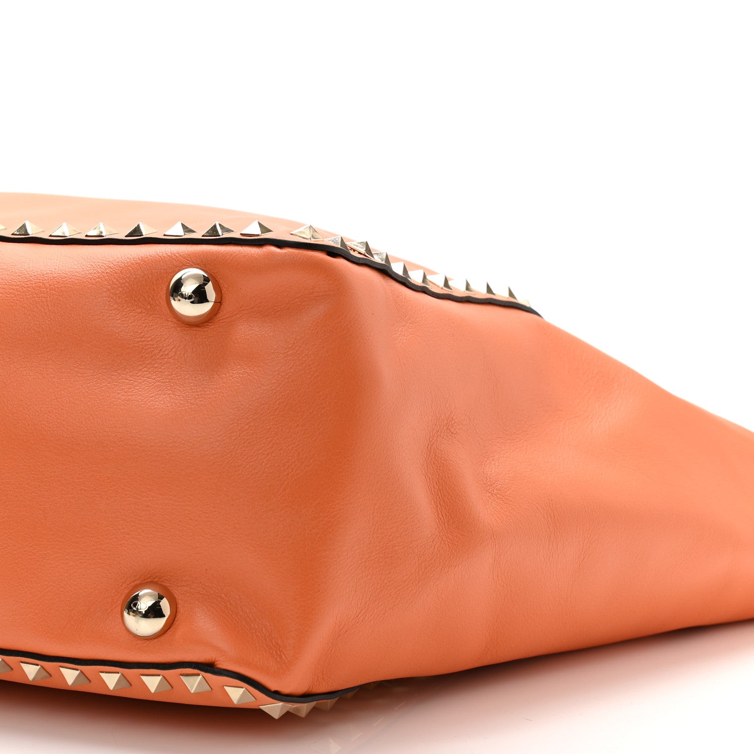 Valentino Garavani Vitello Medium Rockstud Tote Melon Sorbet 18 of 18