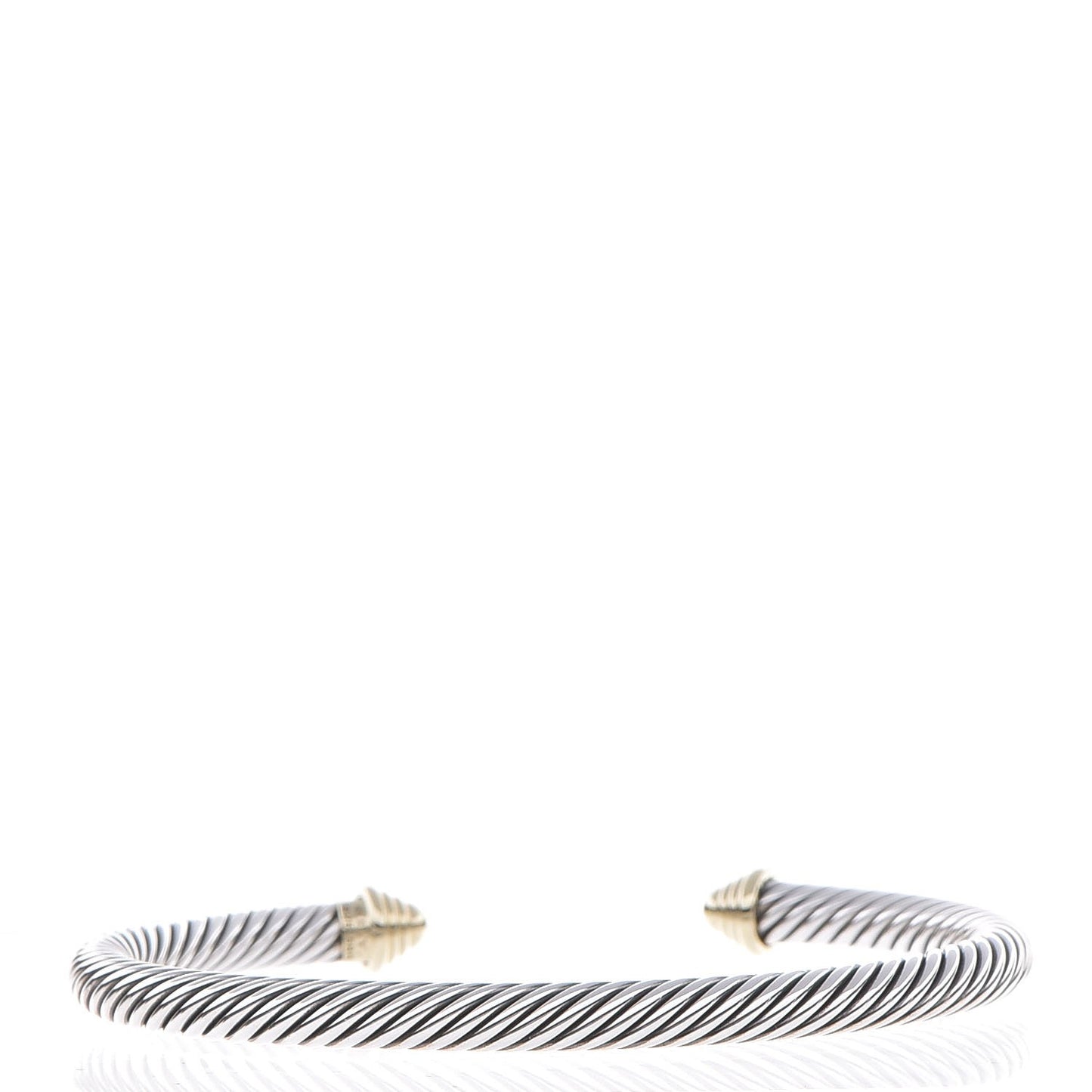 Sterling Silver 14K Yellow Gold 5mm Cable Classics Bracelet
