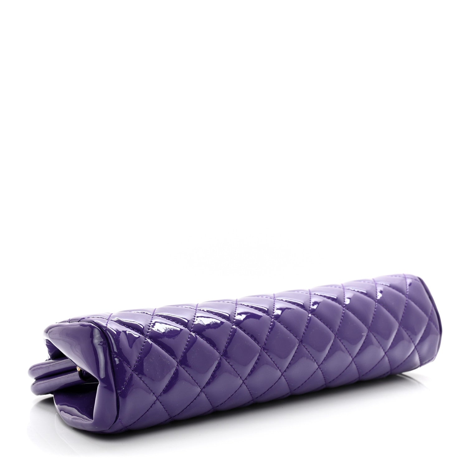 Chanel Patent Quilted Timeless Clutch Purple 4 of 8