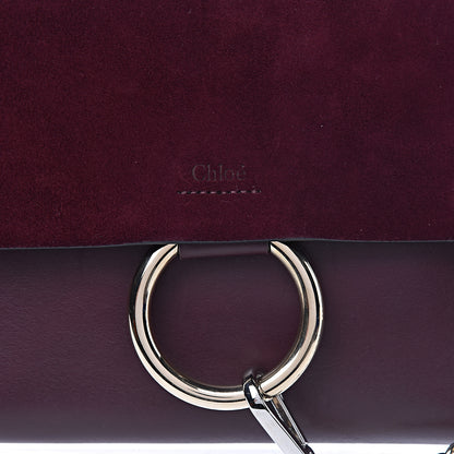 Chloe Suede Calfskin Faye Clutch Dark Purple 7 of 7