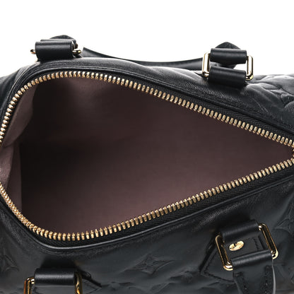 Louis Vuitton Lambskin Embossed Monogram Speedy 22 Bandouliere Black 5 of 7