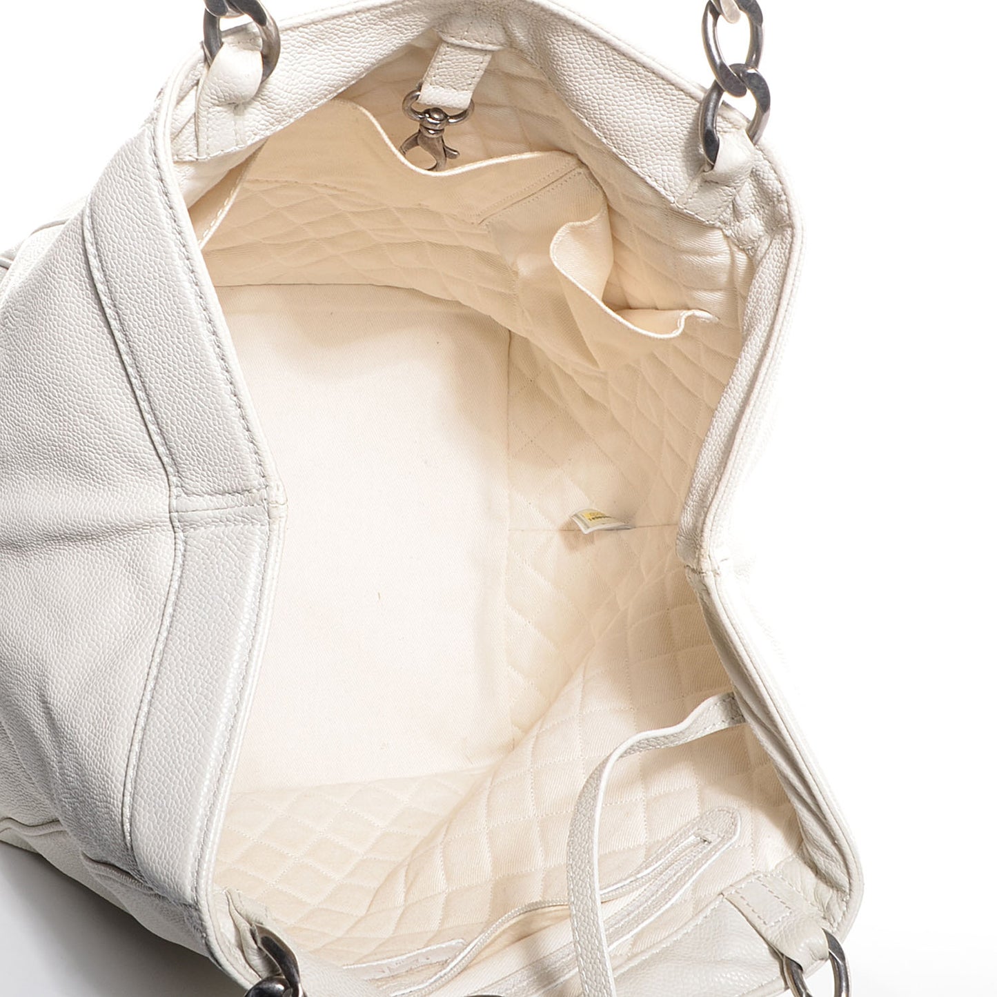 Distressed Caviar Outdoor Ligne Tote White