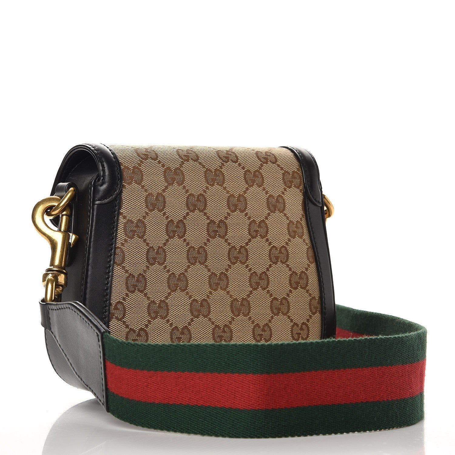 Gucci Monogram Small Lady Web Shoulder Bag Beige Black 3 of 8