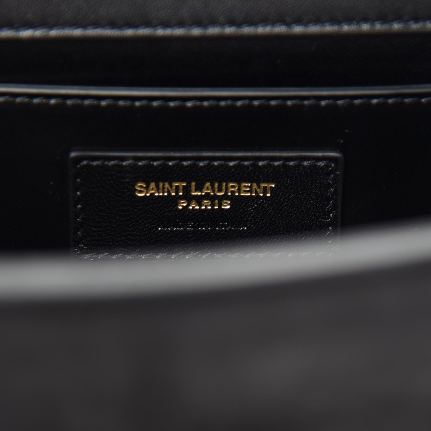 Saint Laurent Suede Small Classic Monogram Palm Tree Kate Satchel Black 8 of 10