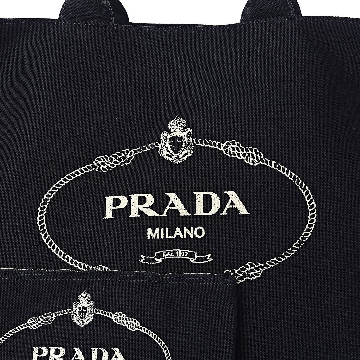 Prada Canapa Logo Bucket Tote Black 12 of 12