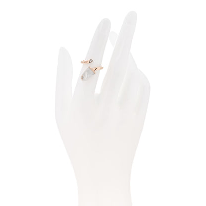 Bulgari 18K Rose Gold Diamond Mother of Pearl Gelati Ring 49 4.75 2 of 8