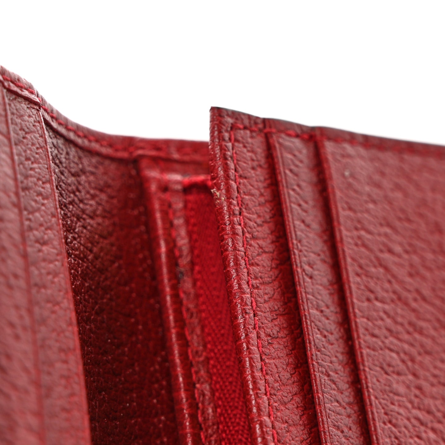 GG Supreme Monogram Flora Web Ophidia Card Case Red