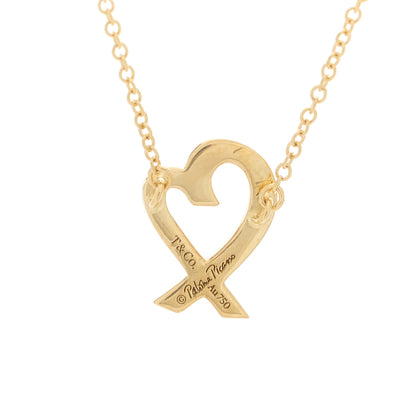 Tiffany 18K Yellow Gold Mini Paloma Picasso Loving Heart Pendant Necklace 5 of 6
