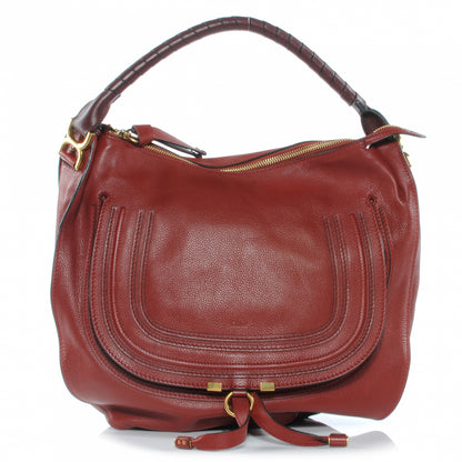 Chloe Calfskin Large Marcie Hobo Garnet 1 of 9