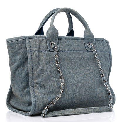 Chanel Denim Small Deauville Tote Light Blue 4 of 11