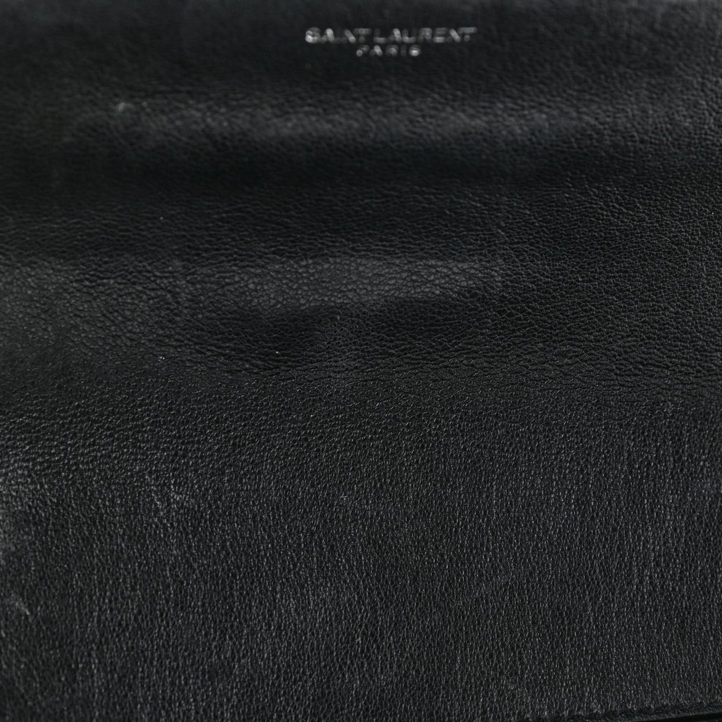 Sheepskin Tri-Quilt Monogram Medium College Bag Black