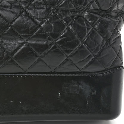 Chanel Aged Calfskin Quilted Large Gabrielle Hobo Black 12 of 12