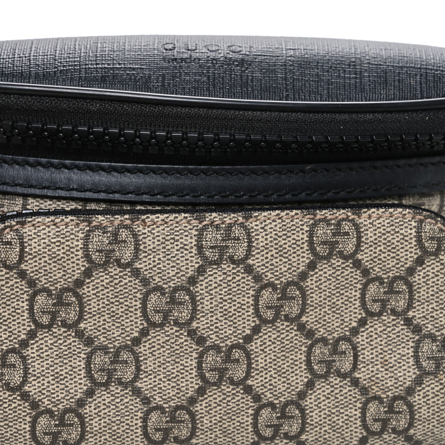 GG Supreme Monogram Belt Bag Black