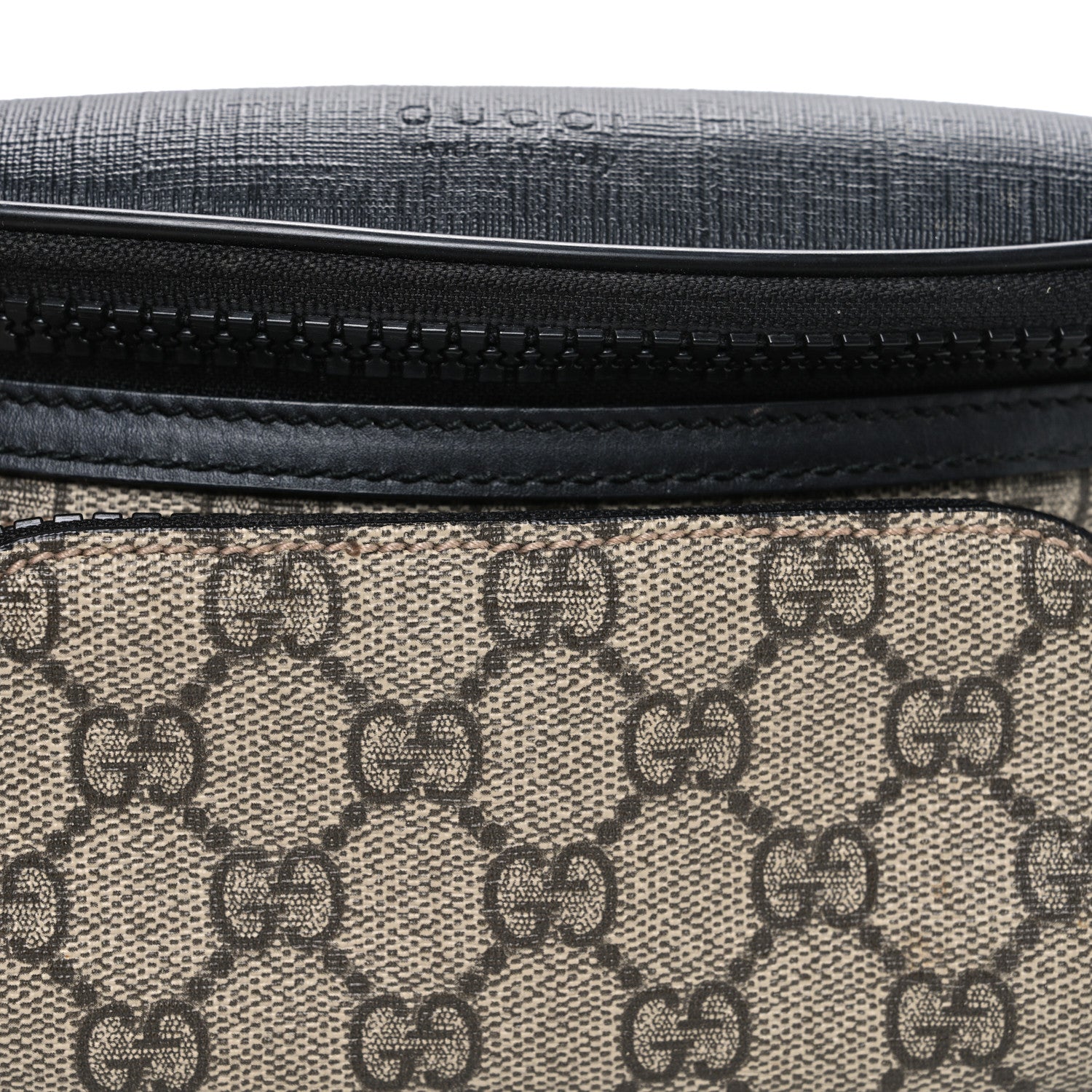 Gucci GG Supreme Monogram Belt Bag Black 7 of 9