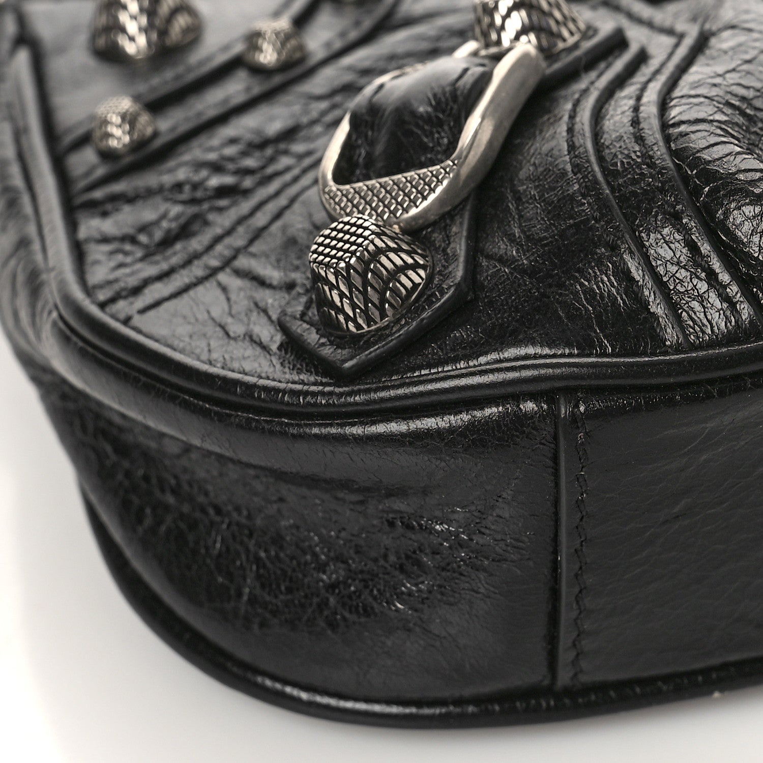 Balenciaga Agneau Arena Le Cagole Mini Purse With Chain Black 7 of 8