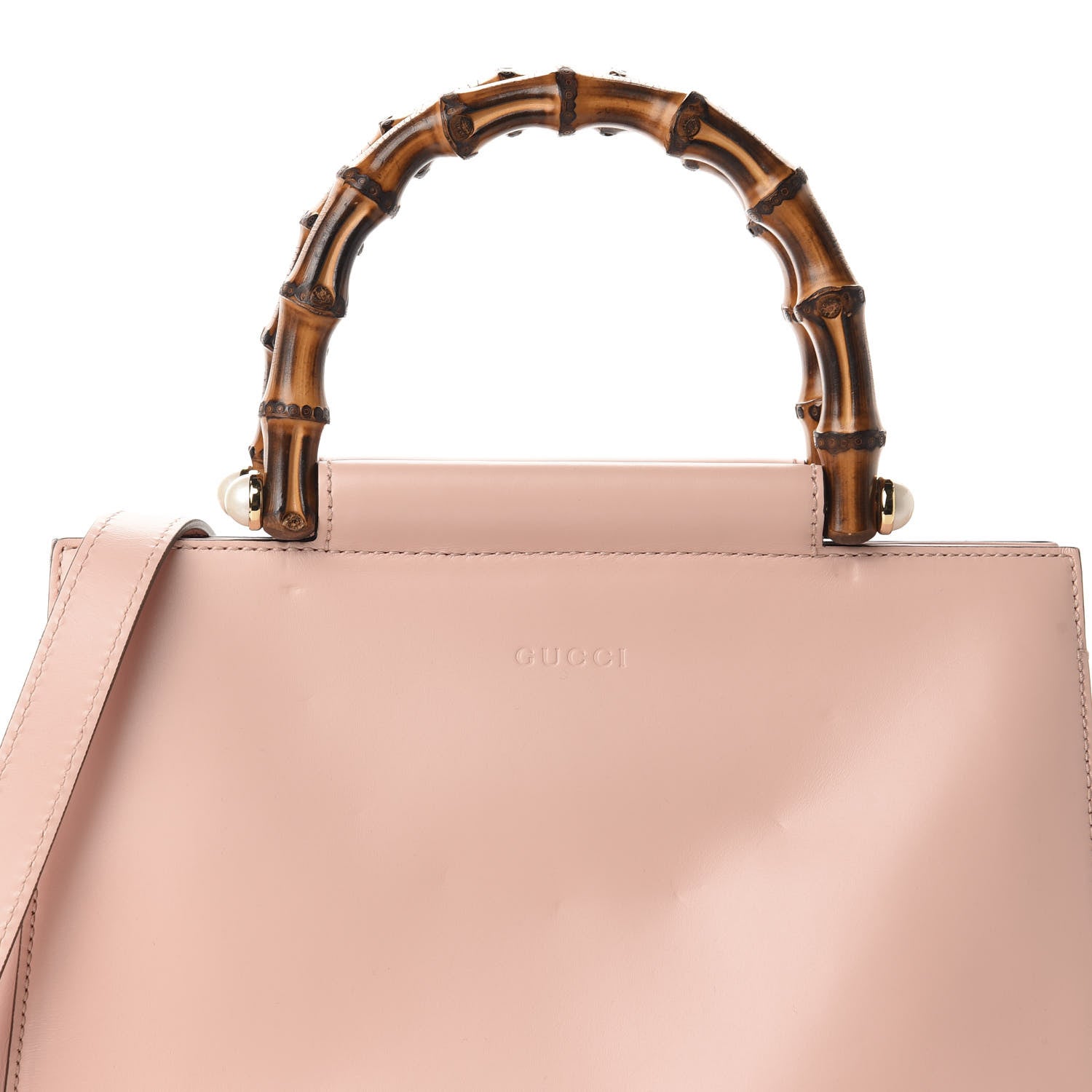 Gucci Nappa Bamboo Small Nymphaea Top Handle Bag Perfect Pink 12 of 12