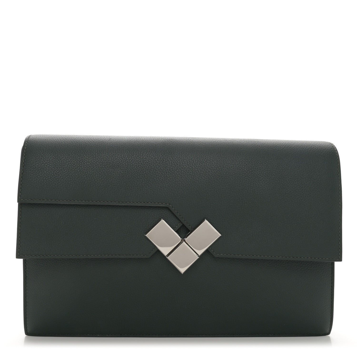 Hermes Evercolor Fortunio Clutch Vert Anglais 1 of 11
