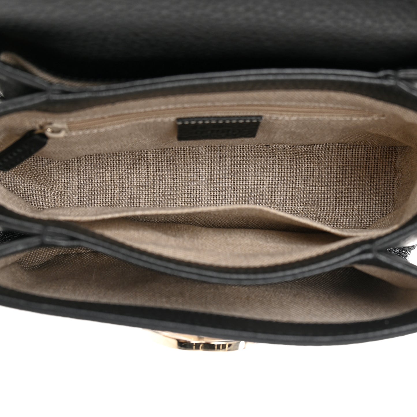 Dollar Calfskin Interlocking G Crossbody Bag Black